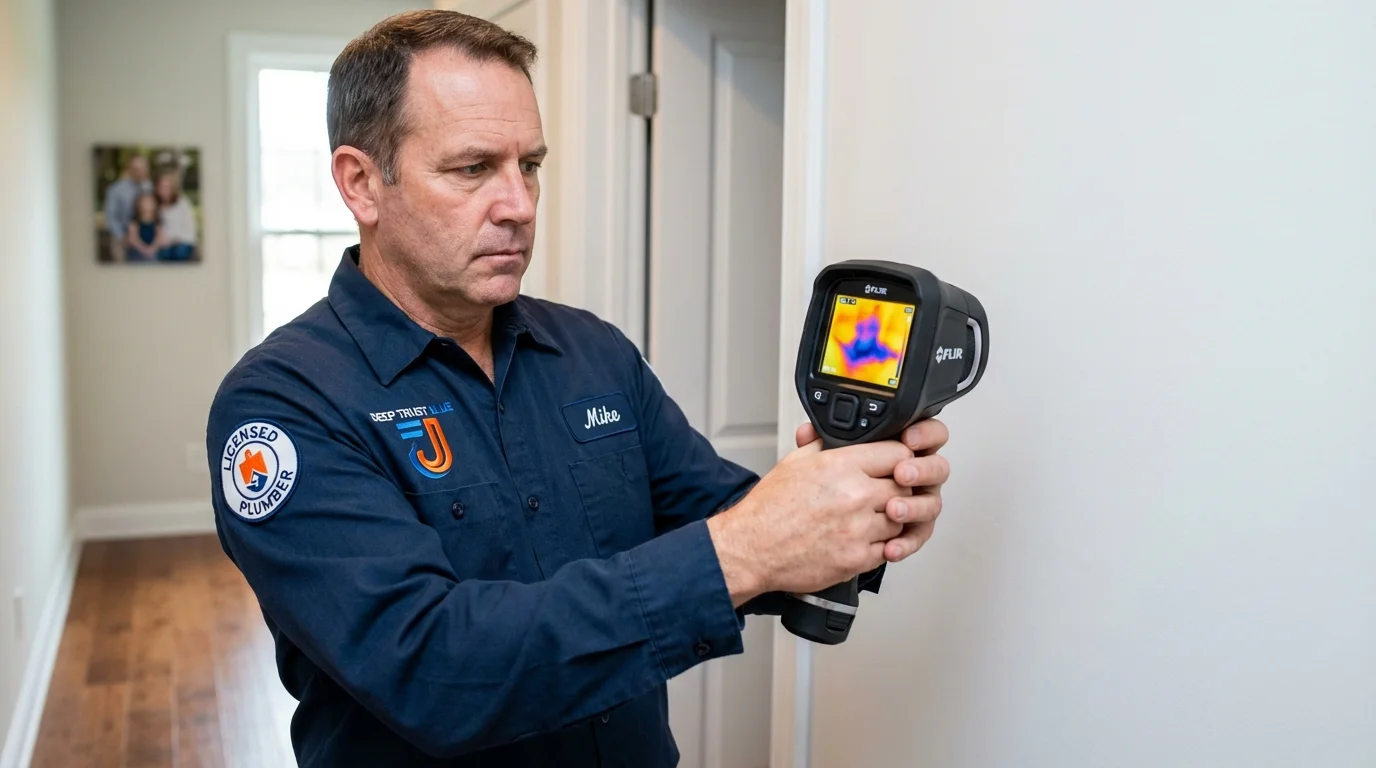 Thermal imaging leak detection by Johns Plumbing LLC in Rocky Mount